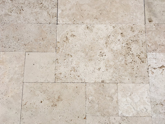 Natural Stone Classic Travertine is Modular French Pattern. Multiple sizes to create a French Pattern finish.